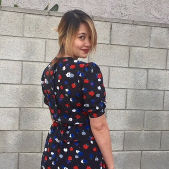 80s floral flash back mini dress - Picture 4 of 6